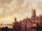 River Landscape with a Windmill and Ruined Castle Jan van Goyen
